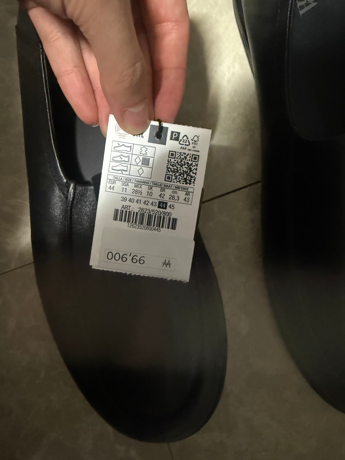 44사이즈 자라 레더 로퍼 2623/520/800 상품이미지3