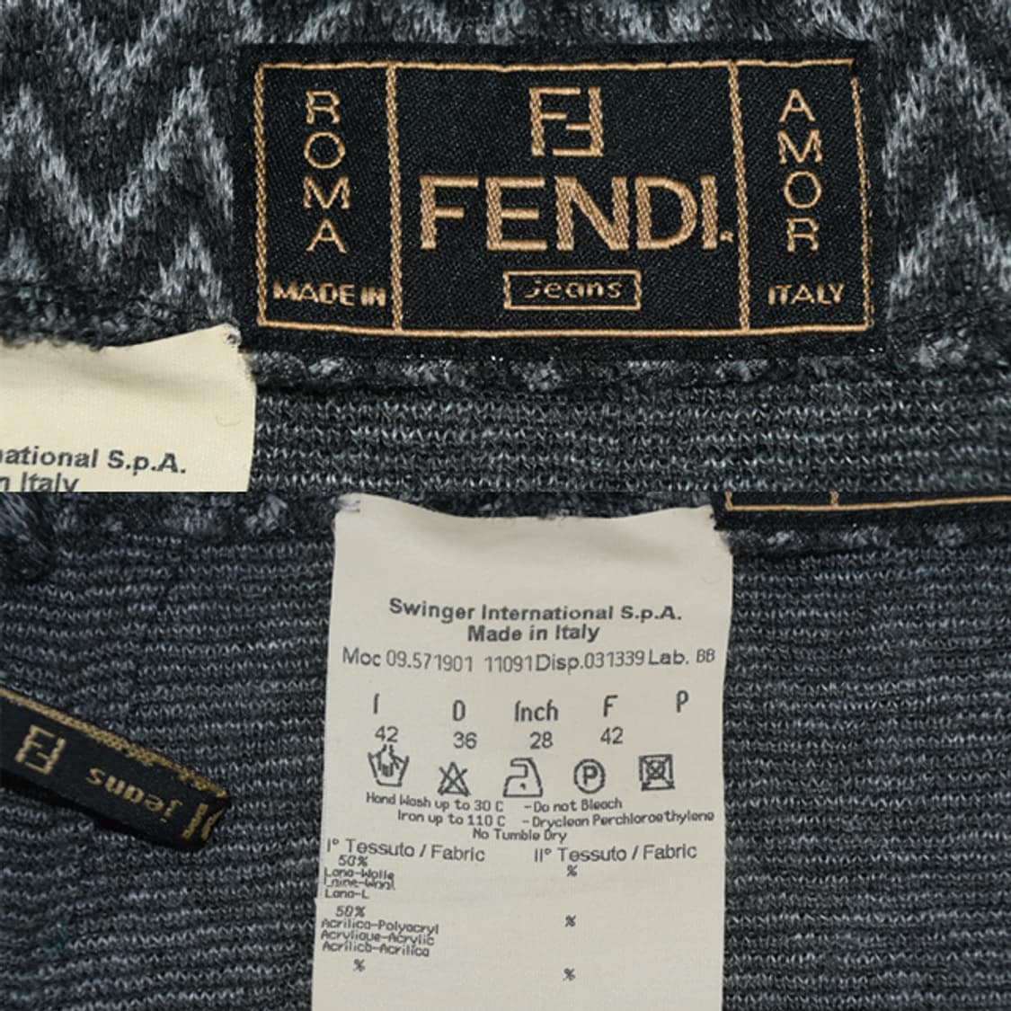 made in italy FENDI JEANS 빈티지울니트스커트 상품이미지9
