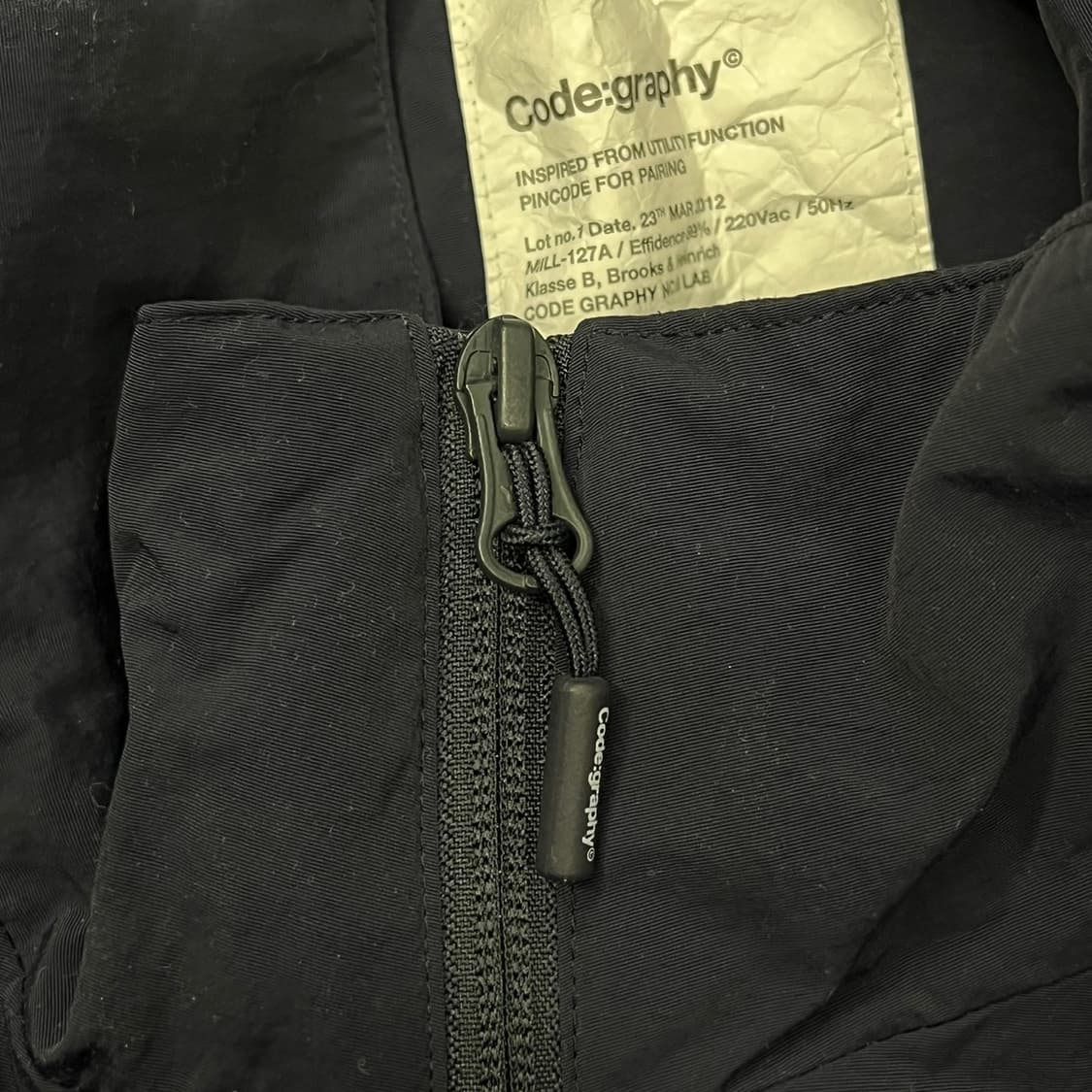 [정품/L] Code:graphy 네이비 바람막이 자켓 b16 상품이미지7