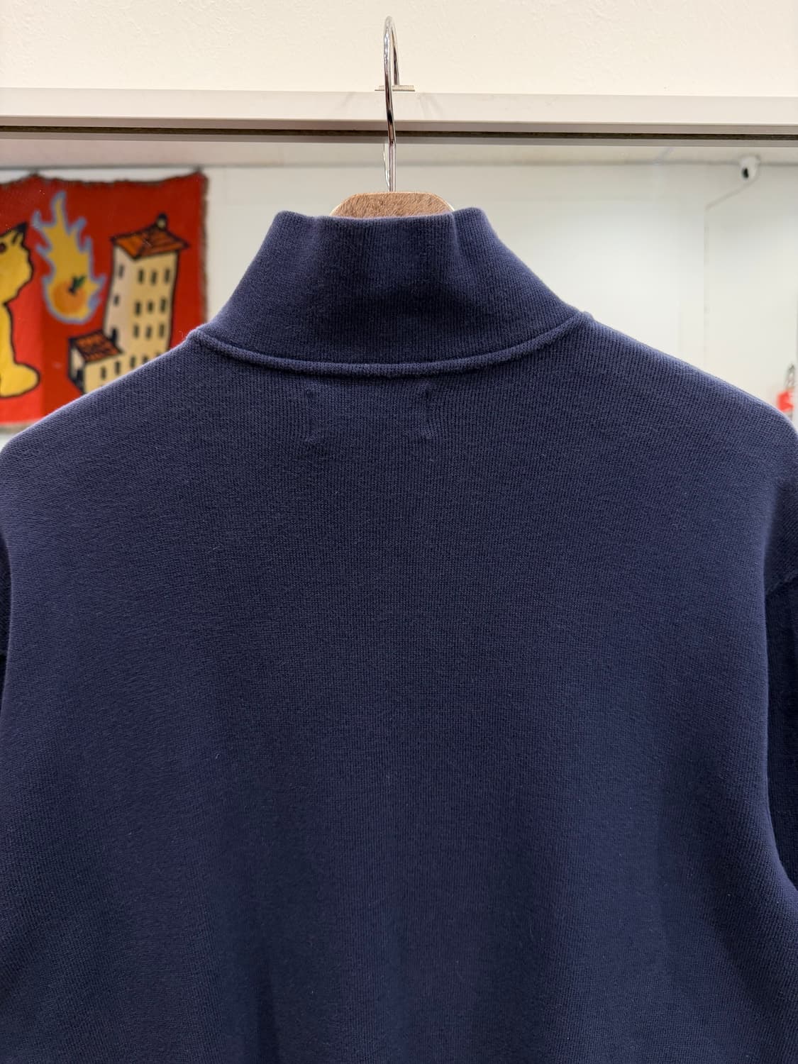 Polo RL 폴로 랄프로렌 폴로베어 하프넥 쿼터 집업 니트 (navy) 상품이미지7