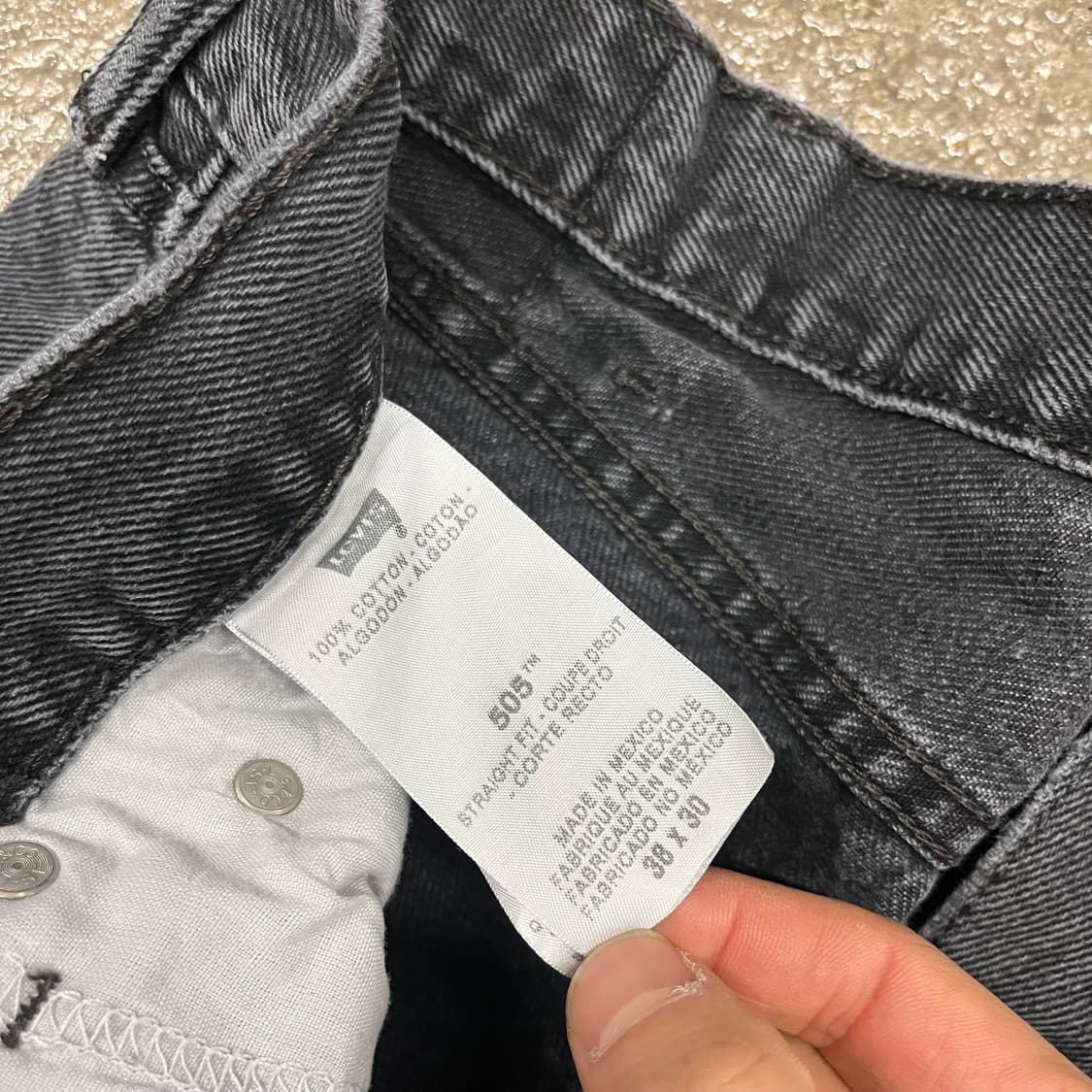 리바이스505 블랙진 (38“) 상품이미지5