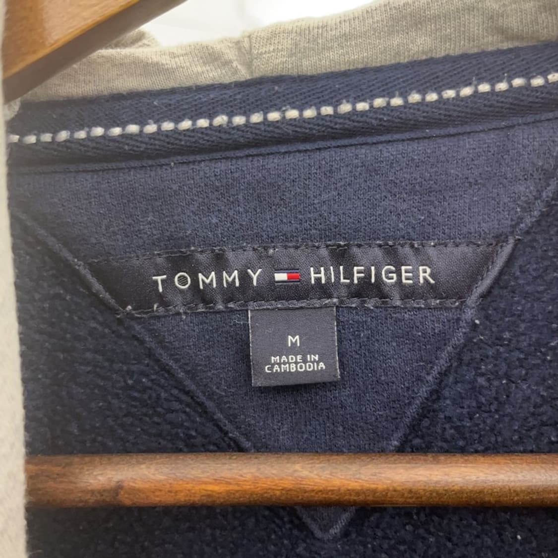 타미힐피거 올드스쿨 00's 레트로 배색 후드 집업 M C07008 상품이미지5