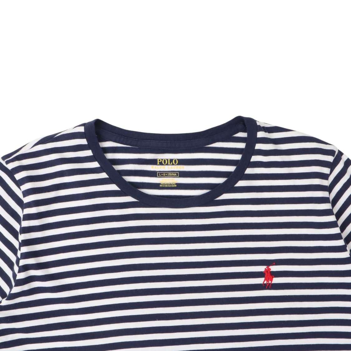 폴로 랄프로렌 네이비 스트라이프 하프 티셔츠 상품이미지2