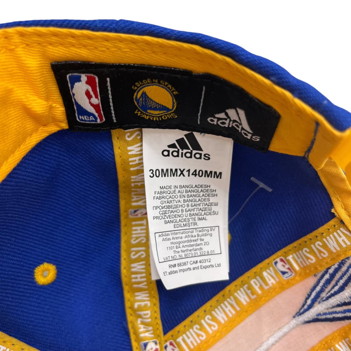 아디다스 X NBA 옐로우 배색 블루 스냅백 상품이미지10