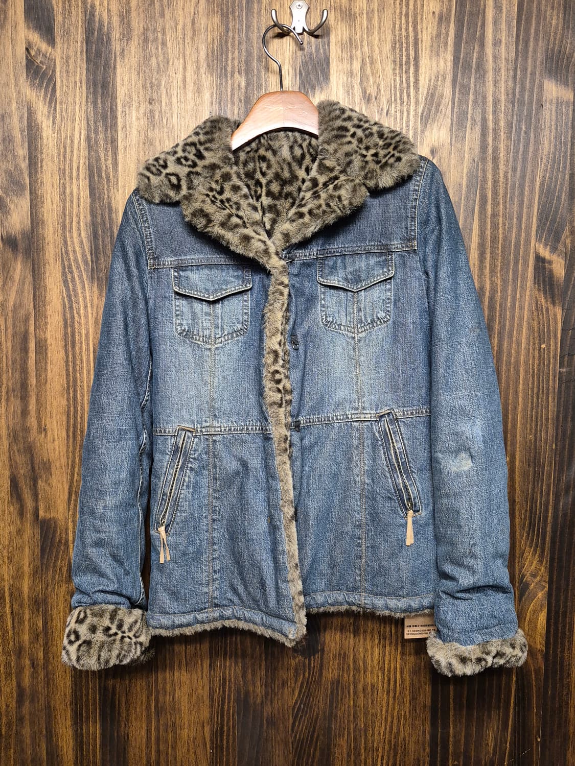 LEOPARD FUR DENIM JACKET 상품이미지4