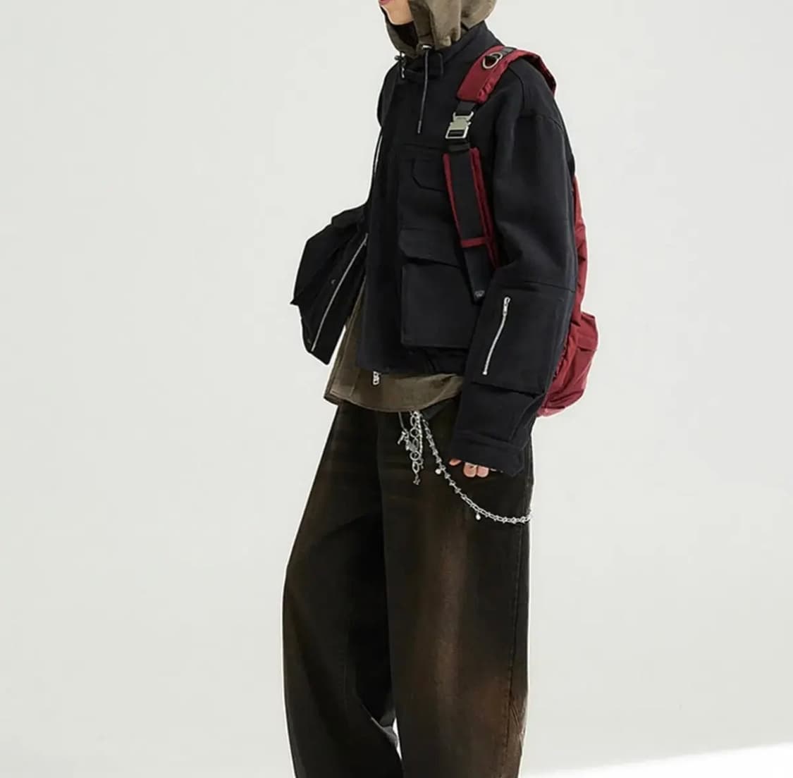 (1) 알렌느 3D M-65 숏 자켓 블랙 상품이미지2