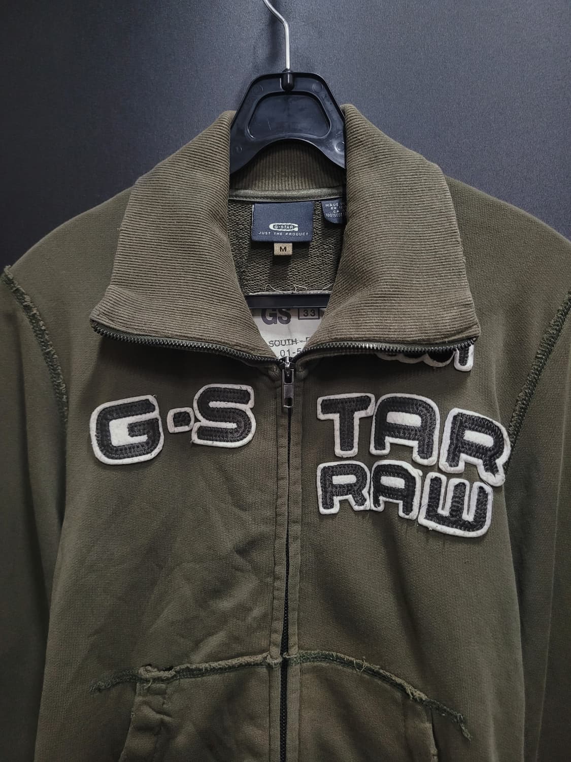 G-STAR RAW 지스타 로우 빈티지 페이디드 빅로고 집업자켓 상품이미지2