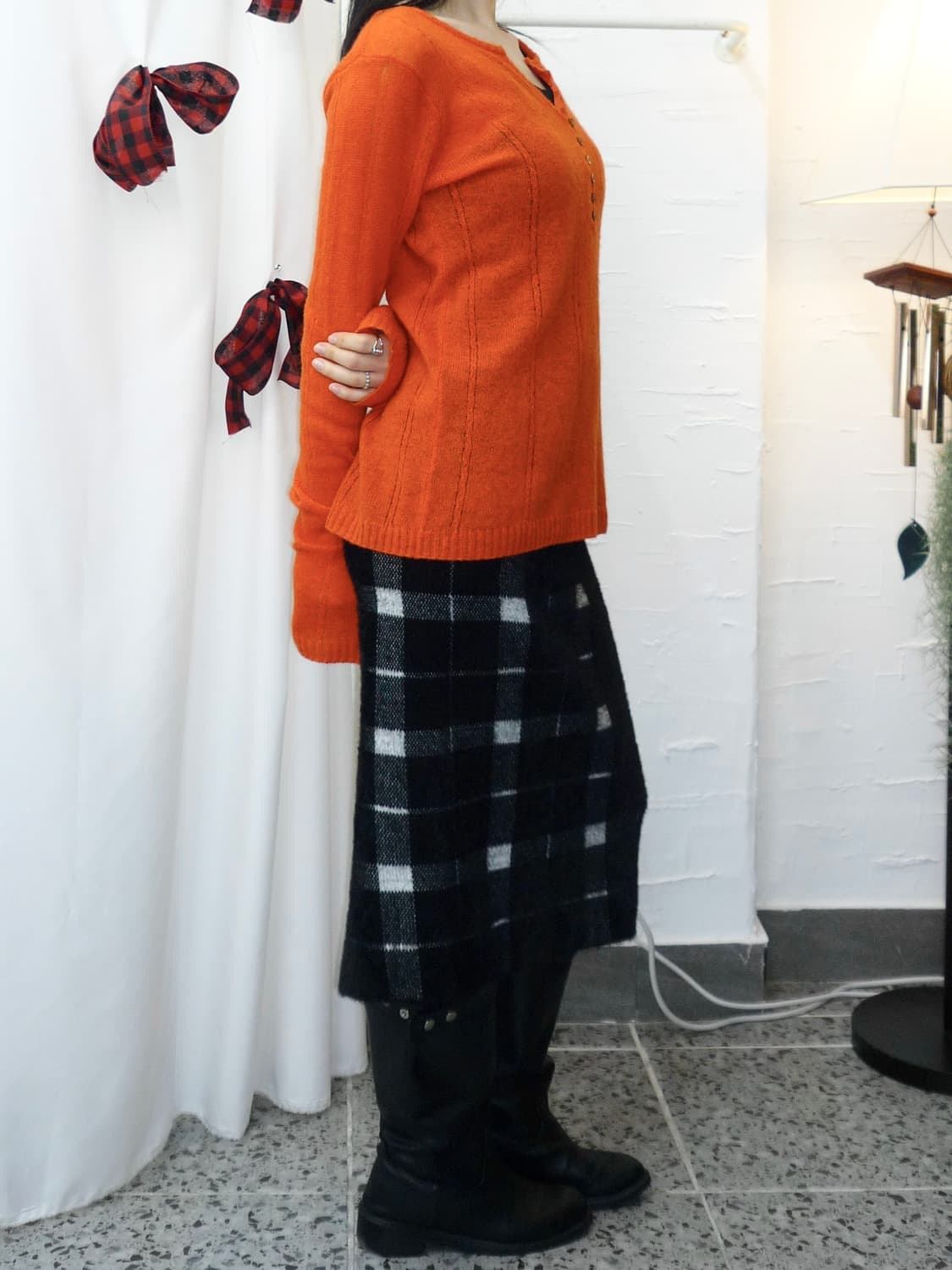 orange airy knit 상품이미지2