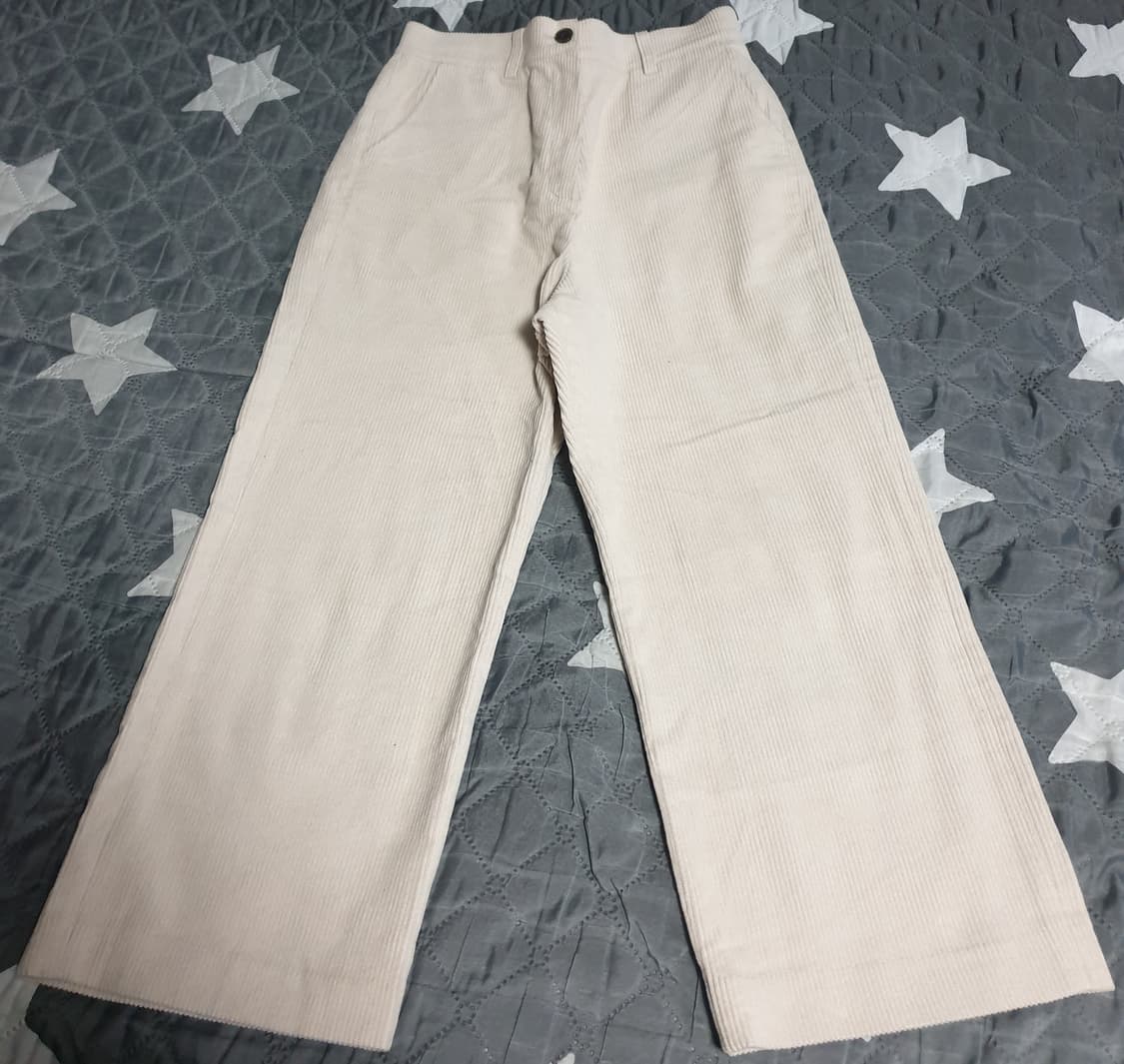 스튜디오톰보이 세미와이드 반밴딩 코듀로이 팬츠 아이보리 (28) 상품이미지1