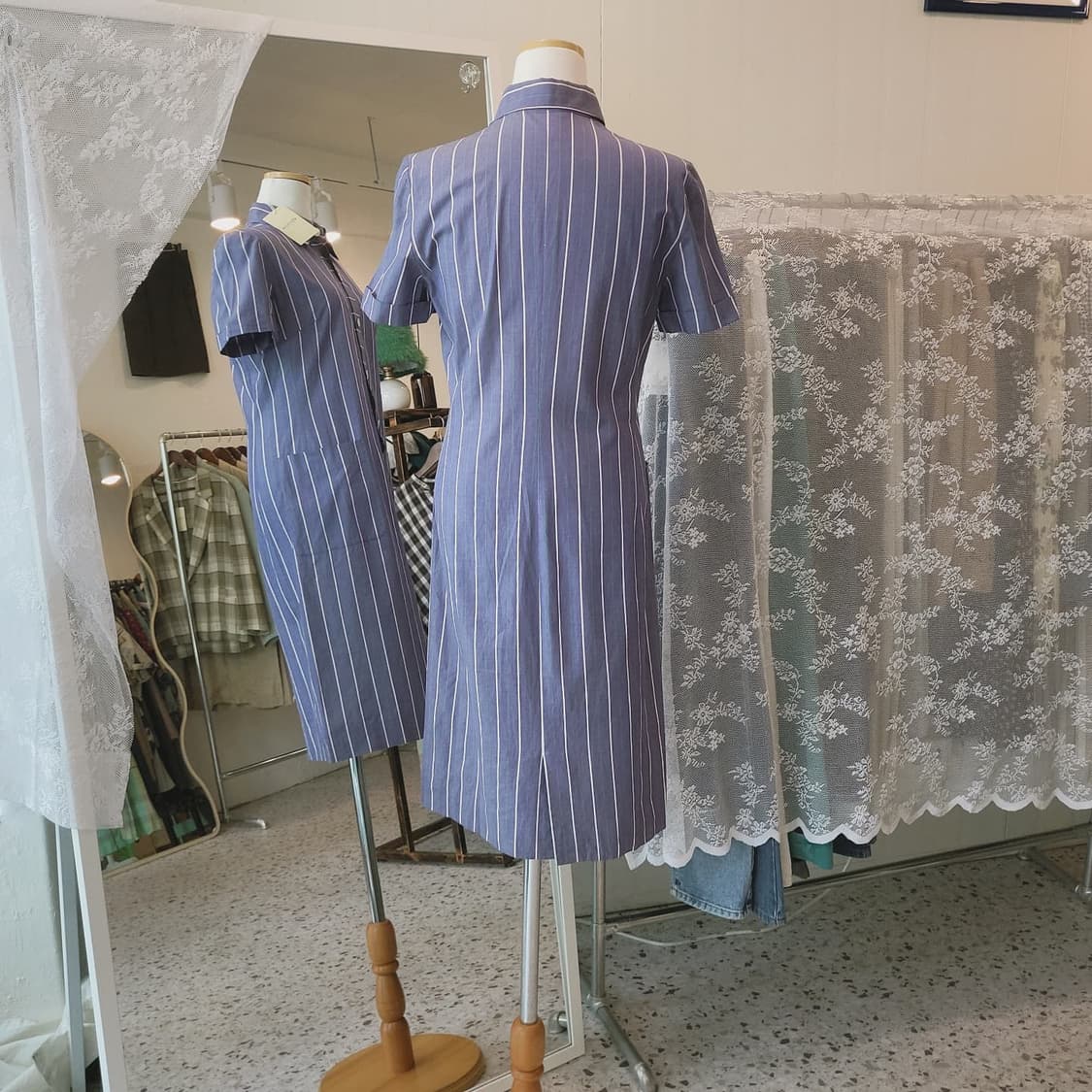 Marlow club 옥스포드 반팔셔츠 원피스 상품이미지10