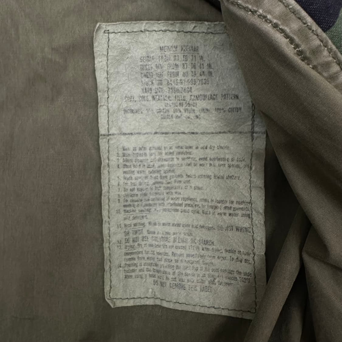 90’s US 아미 우드랜드 M-65 필드자켓 상품이미지7