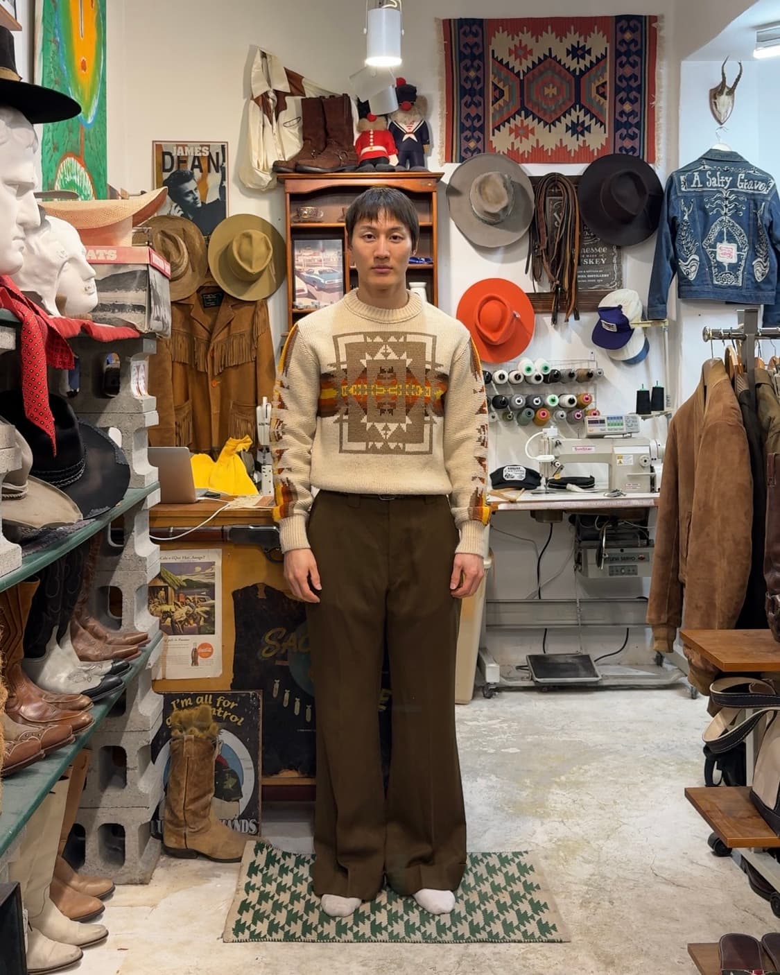 70s Jc penney 사우스웨스턴 패턴 니트 상품이미지6