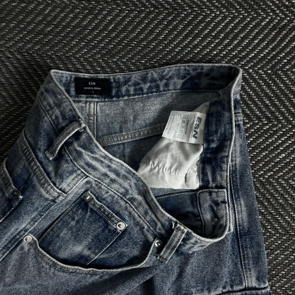 ESN 빈티지 워시드 유틸리티 데님 카고 팬츠y 3929 상품이미지6
