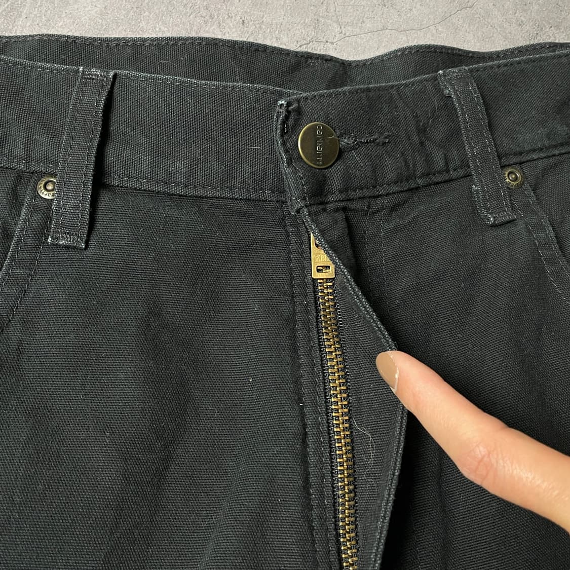 CARHARTT 칼하트 B159 블랙 가죽탭 카펜터 팬츠 A0086813 상품이미지3