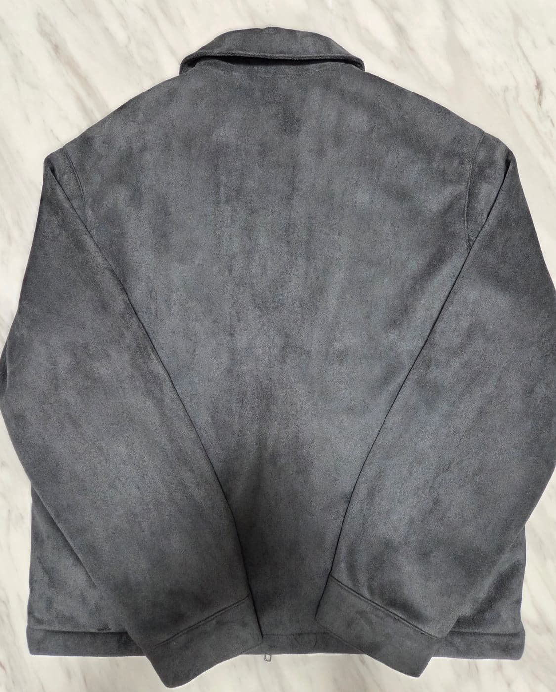 커스텀어클락 그레이 카고포켓 스웨이드 블루종 상품이미지2