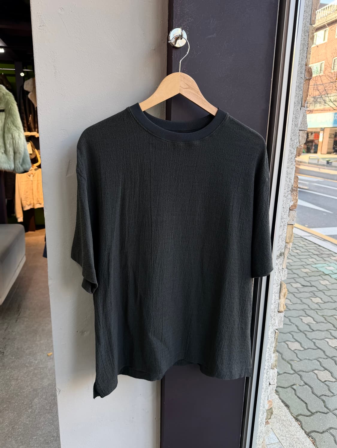 100~105/ 타임옴므 23SS 시어서커 라운드 반팔 상품이미지3