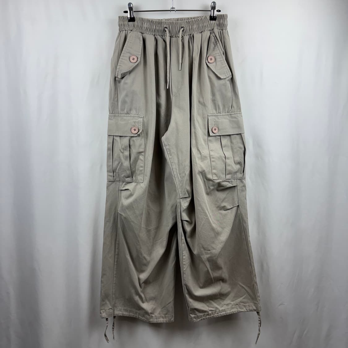 (F) 쉬인 카고 와이드 팬츠 베이지 상품이미지2