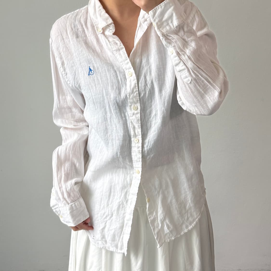 [L] 빈폴 화이트 린넨 셔츠 상품이미지1