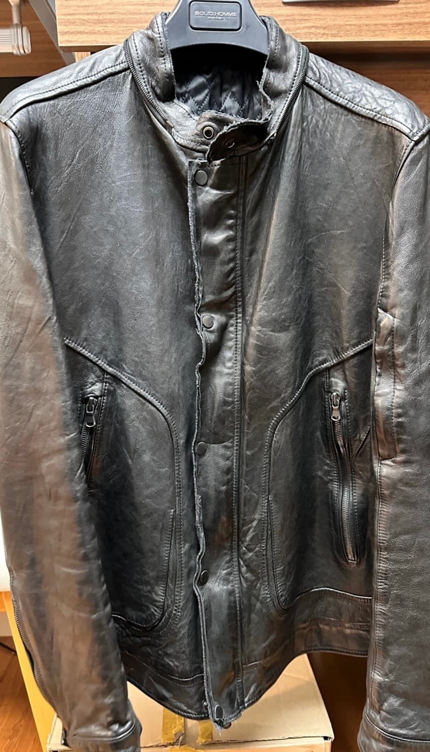 솔리드 옴므 우영미 램스킨 레더 자켓 105 상품이미지1