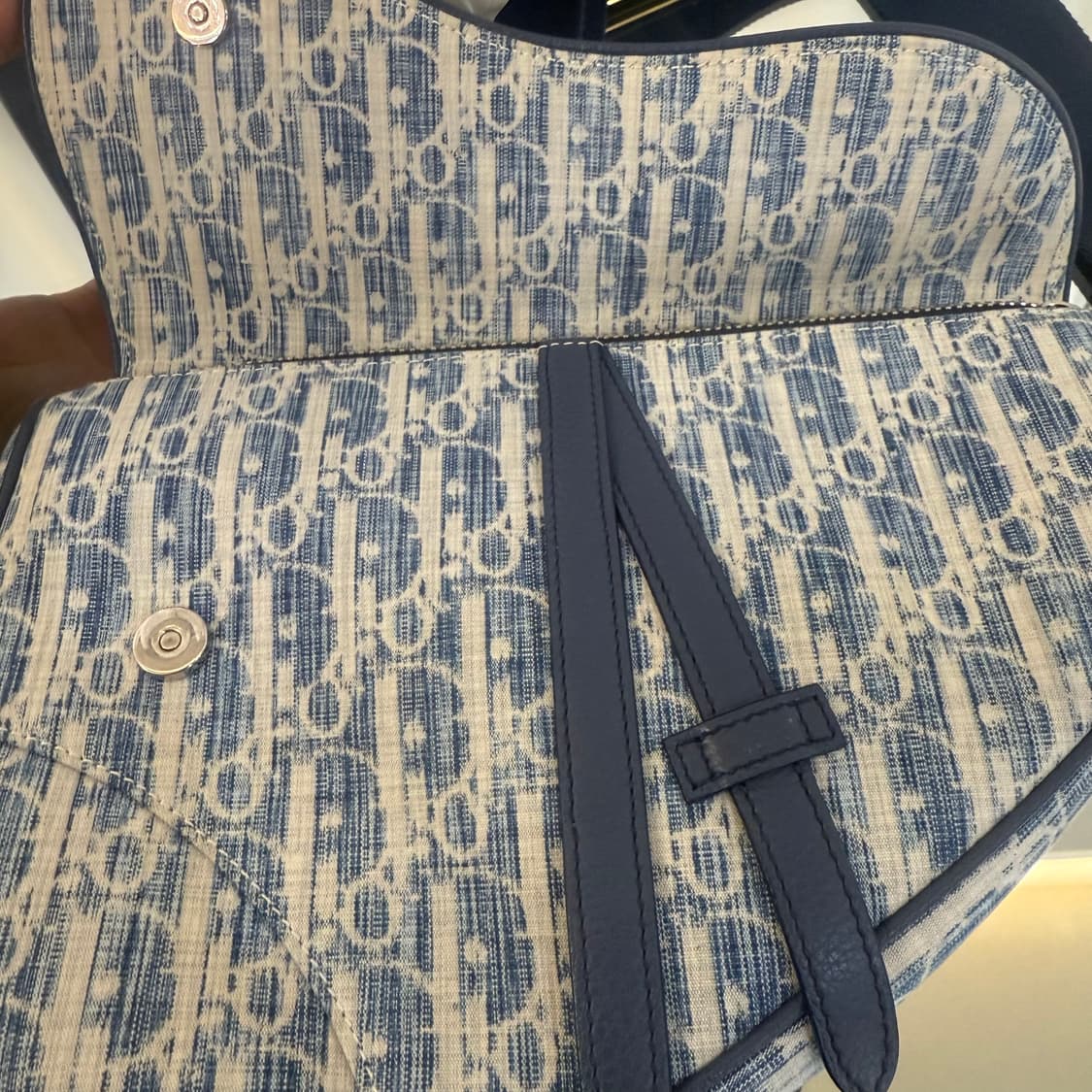 [정품] 디올 오블리크 카스리 데님 새들백 상품이미지8