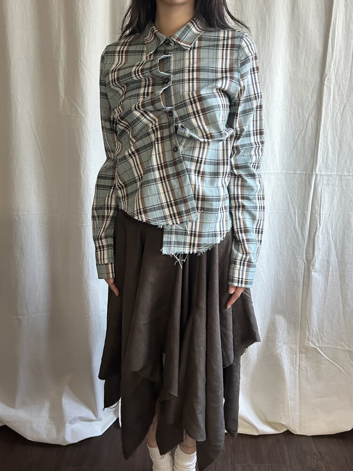 동은 체크 셔츠 상품이미지3