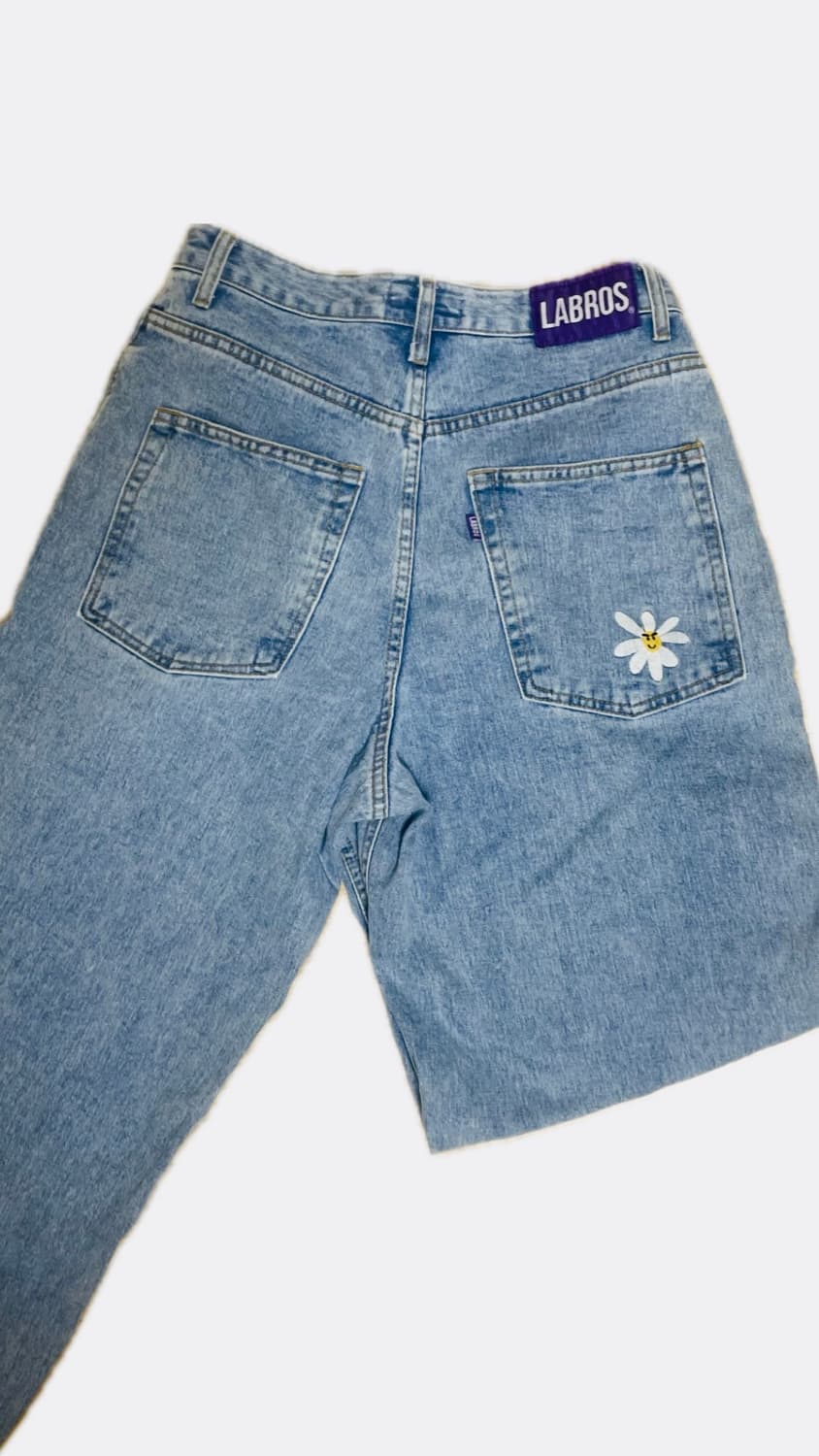 라브로스 바지 S Smart Daisy Baggy Jeans(연청) 상품이미지3