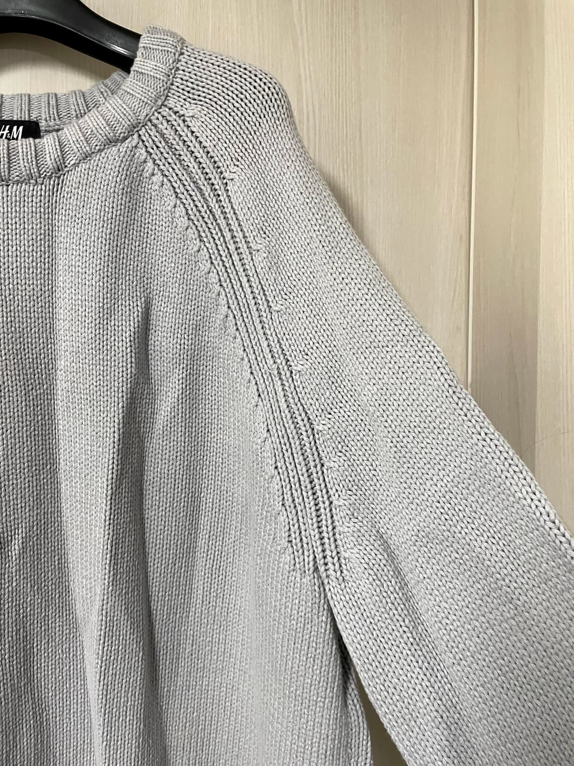 H&M/ 케이블 니트 슬리브/ XL 상품이미지4