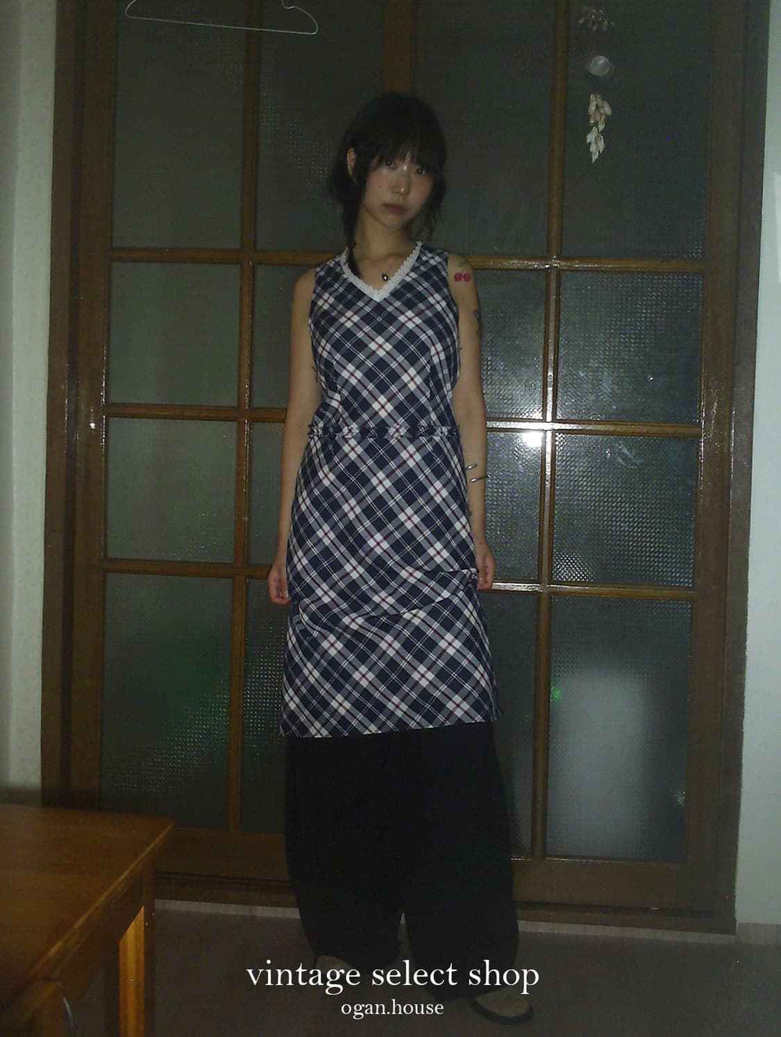vintage alice check ops 상품이미지1