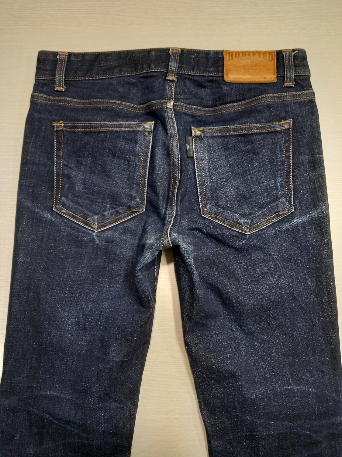 30 MODIFIED Kor 워싱 스판 슬림일자진 진청 30-163 상품이미지4