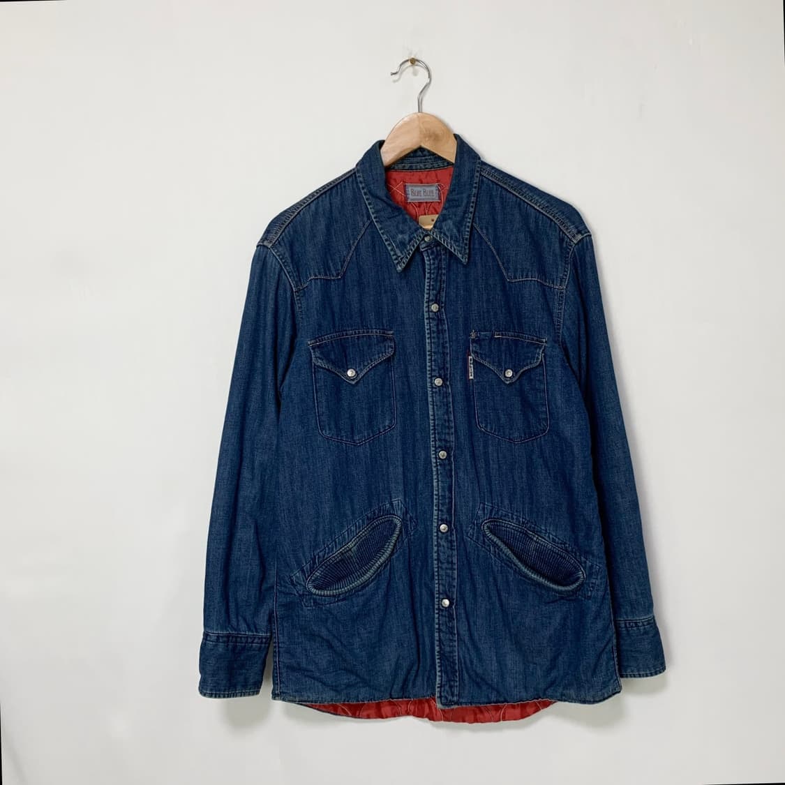 Blue Blue 데님 퀼팅 셔츠 자켓 블루블루 청자켓 빈티지 상품이미지1