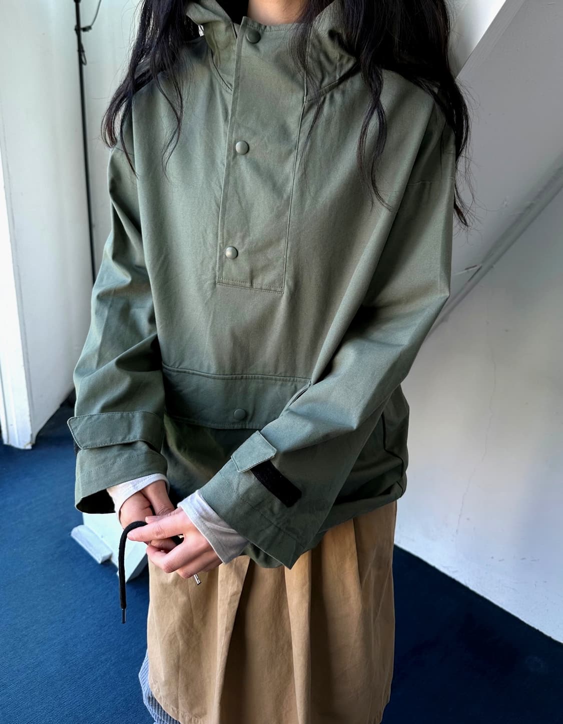 Cotton wide anorak parka 상품이미지10