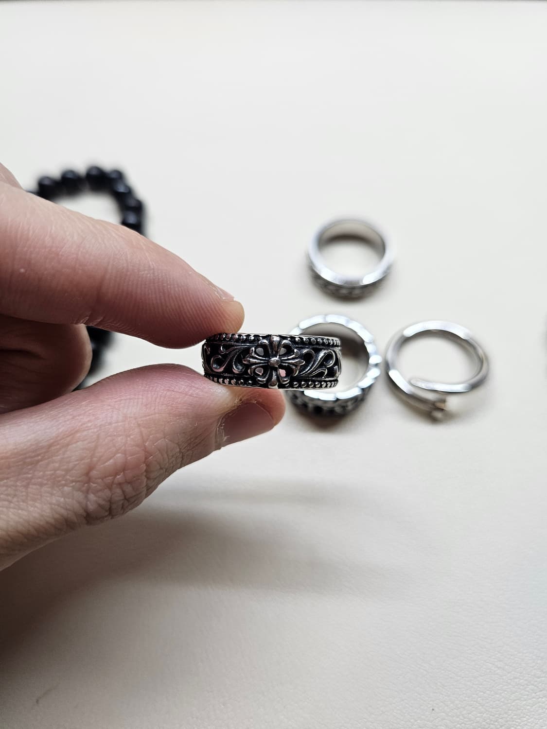 남자 반지 4개 + 팔찌 2개 일괄판매 상품이미지2