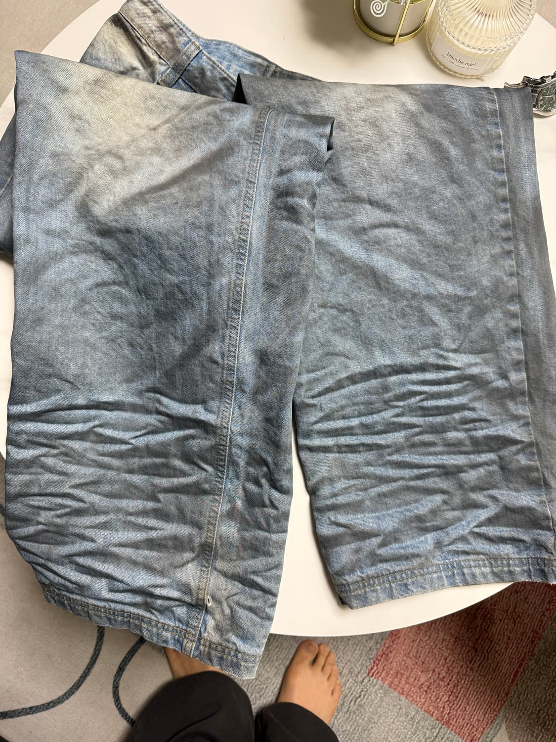 어나더유스 더티 워시드 데님팬츠 (3) 상품이미지4