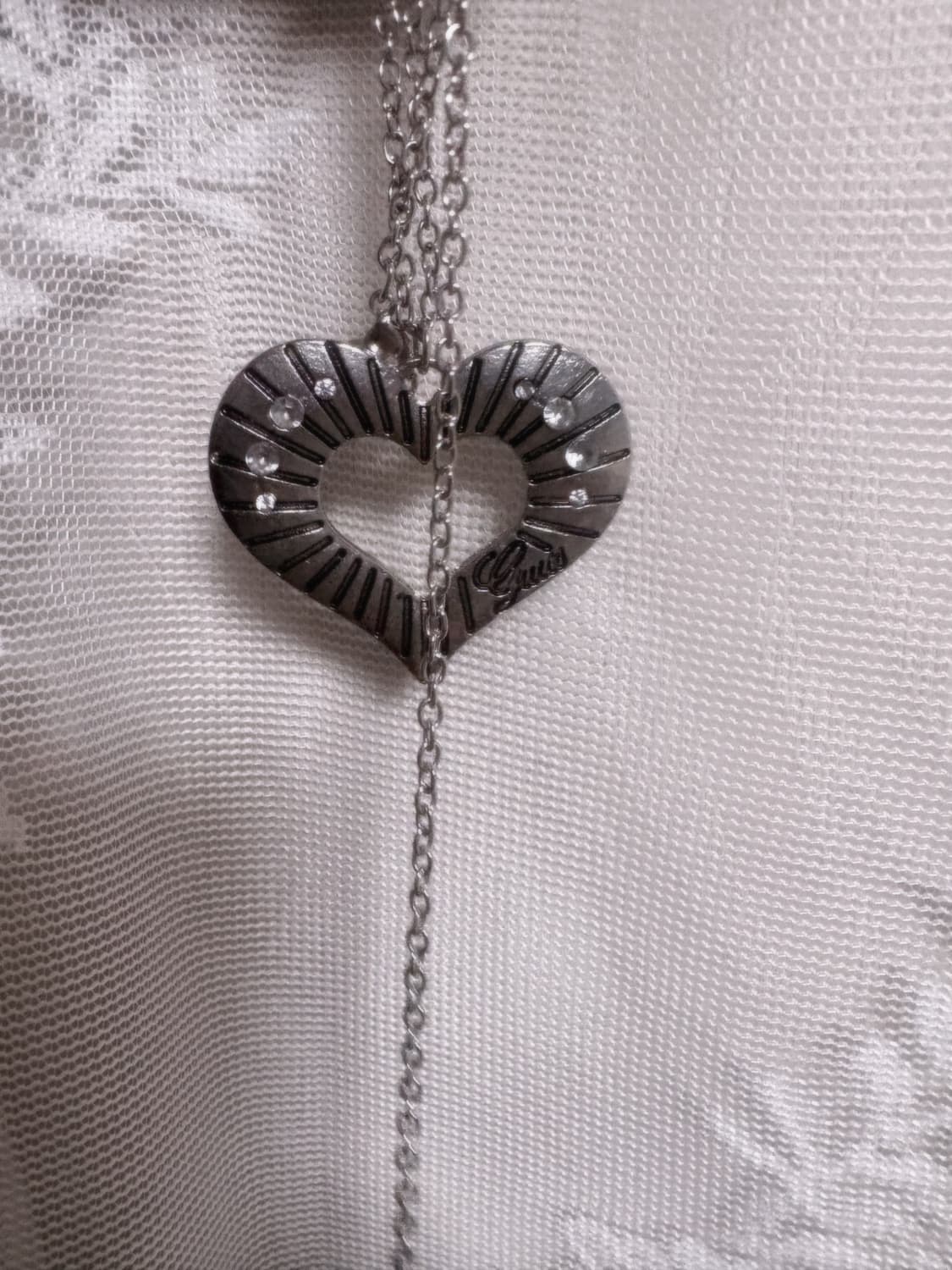 갸루 게스 스프라이트 지브라느낌 하트 목걸이 💟💅 상품이미지1