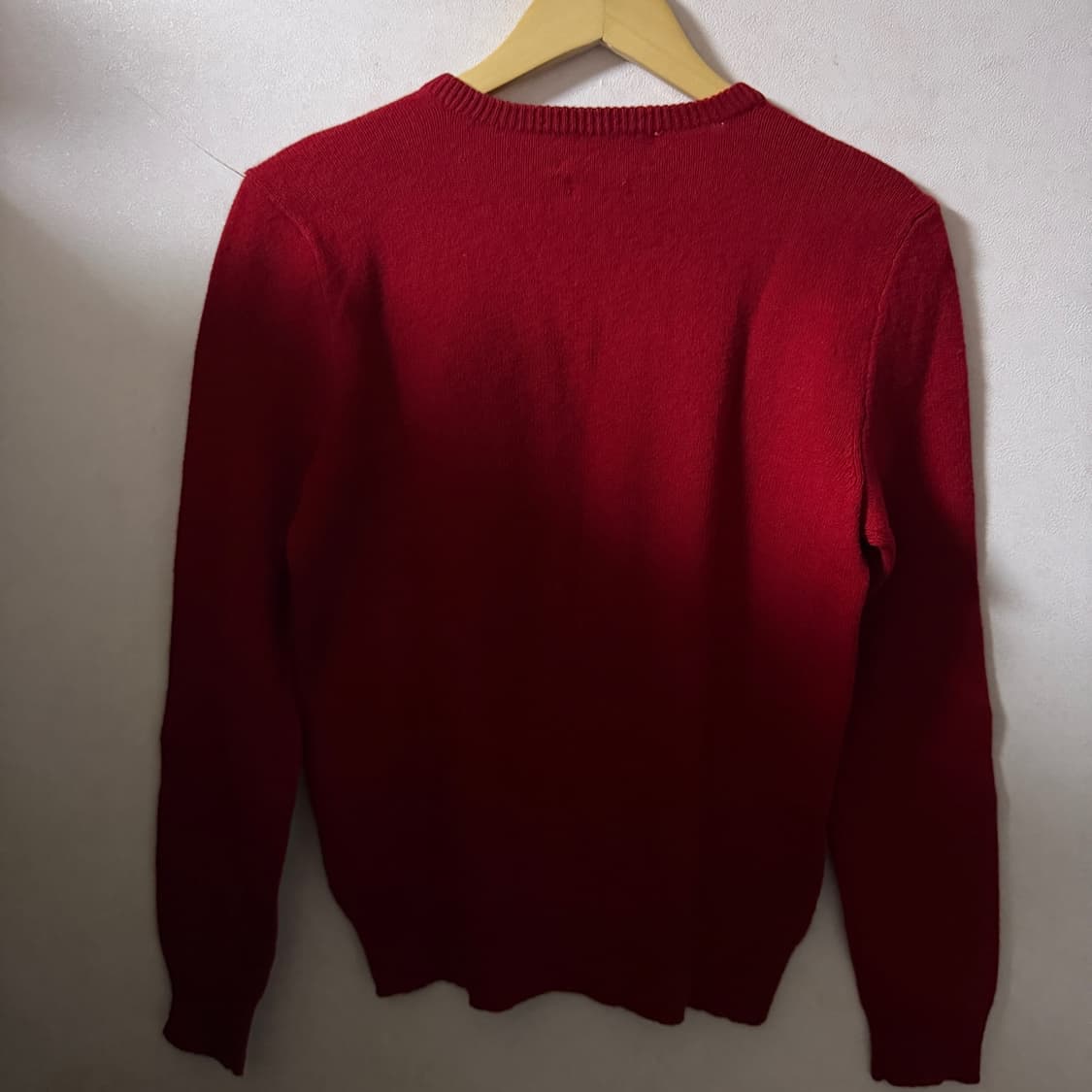 폴로 랄프로렌 브이넥 다크레드 램스울 니트S (55정도) 상품이미지4