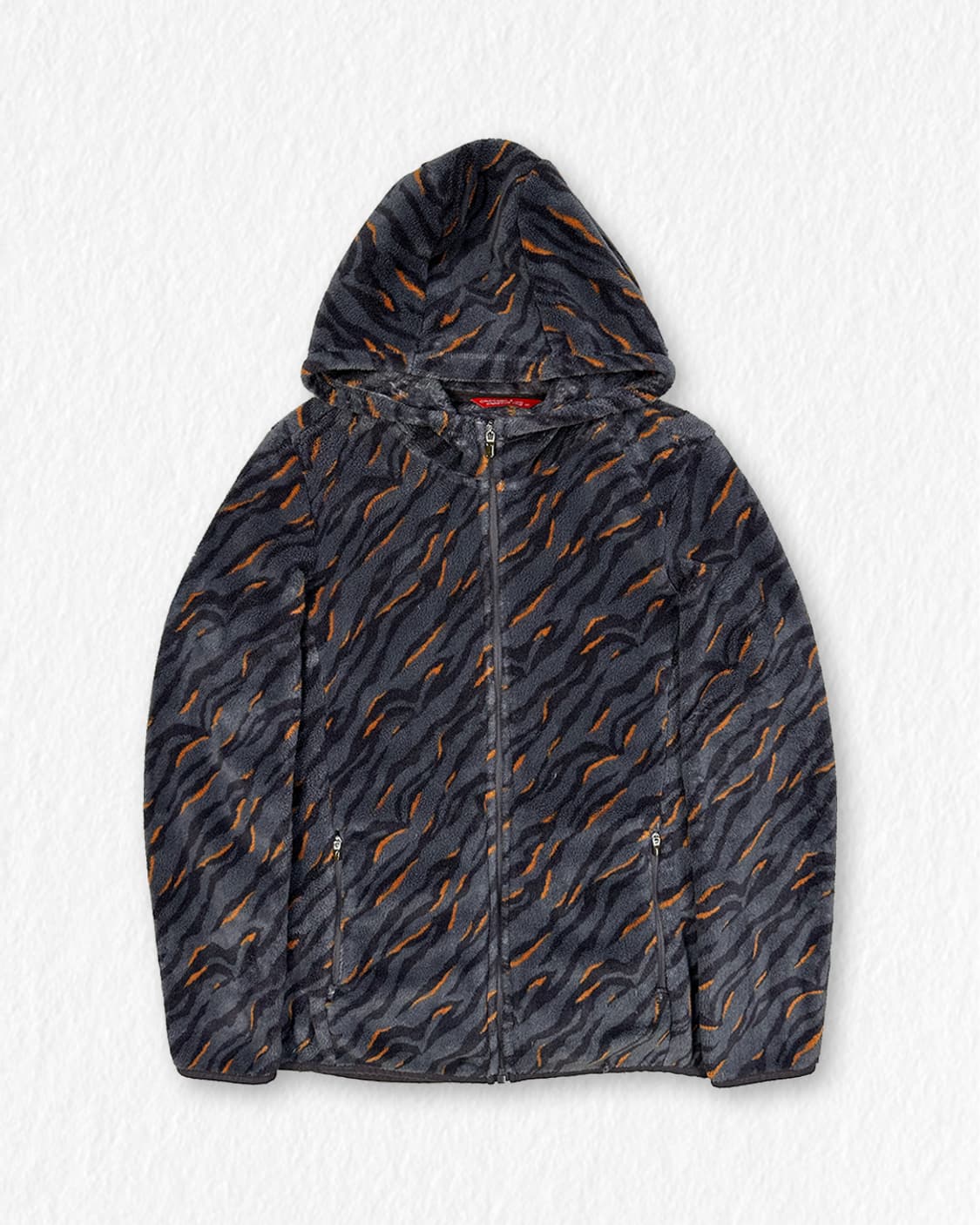 크로커다일 애니멀패턴 플리스 후드자켓 상품이미지1