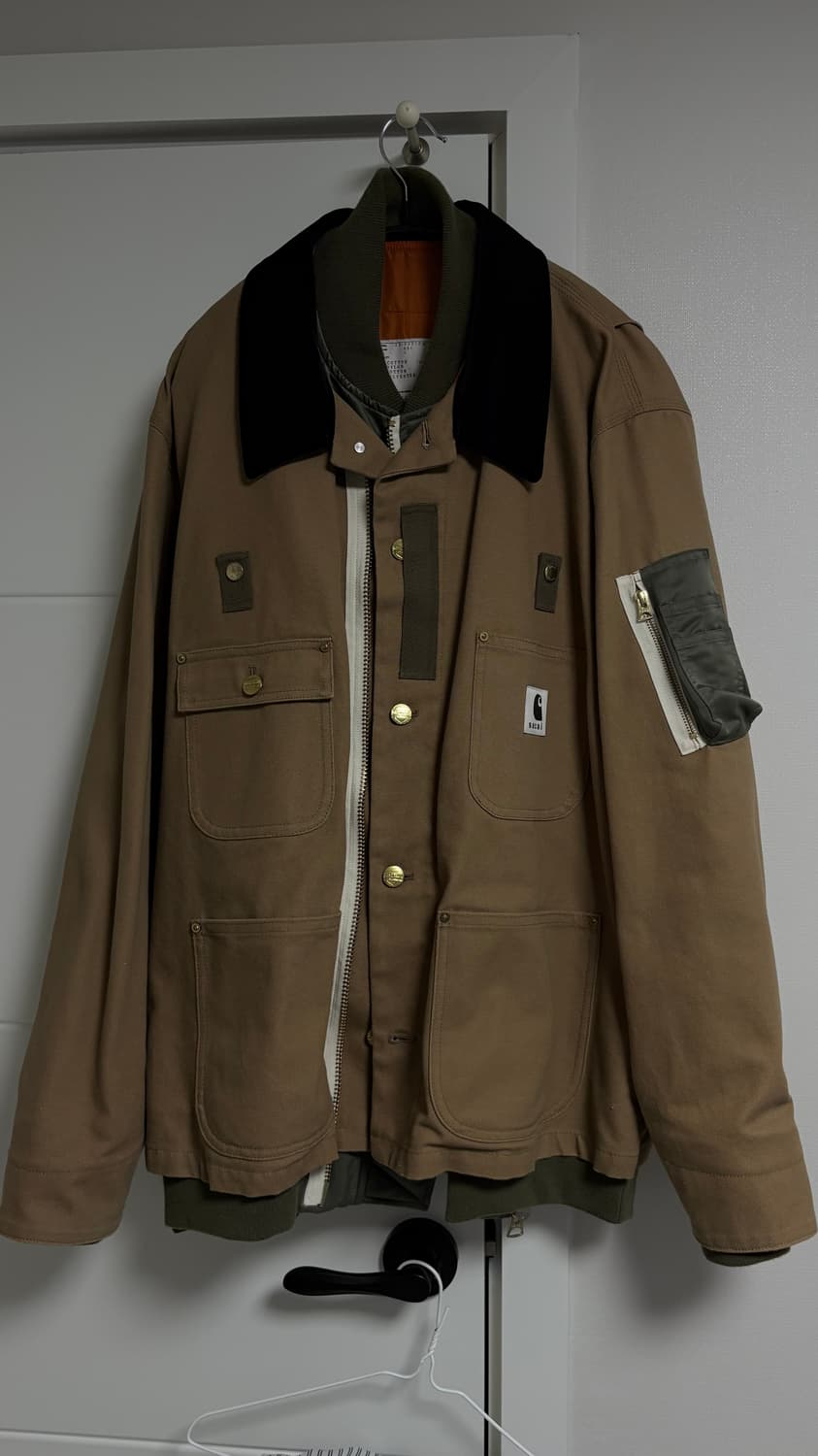 Sacai x Carhartt WIP Canvas MA-1 Jacket 상품이미지1