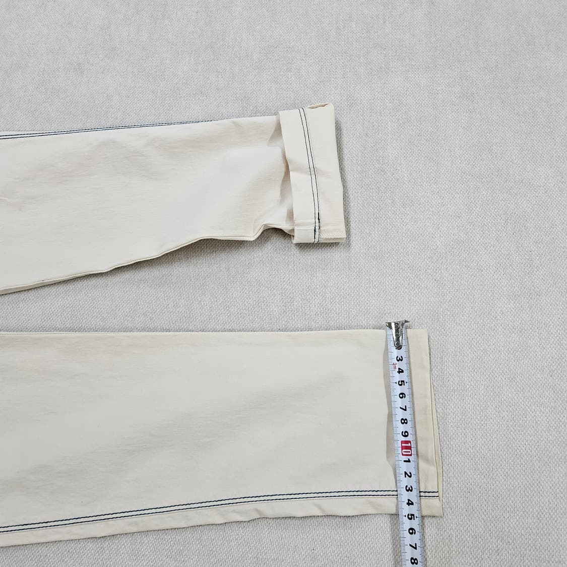 66 한섬 오즈세컨 여성 베이지 스티치 팬츠 0604Y 상품이미지7