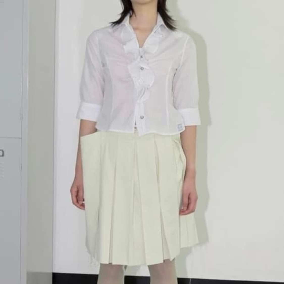 에옹쓰 STTS unbalance pleats skirt S 상품이미지1