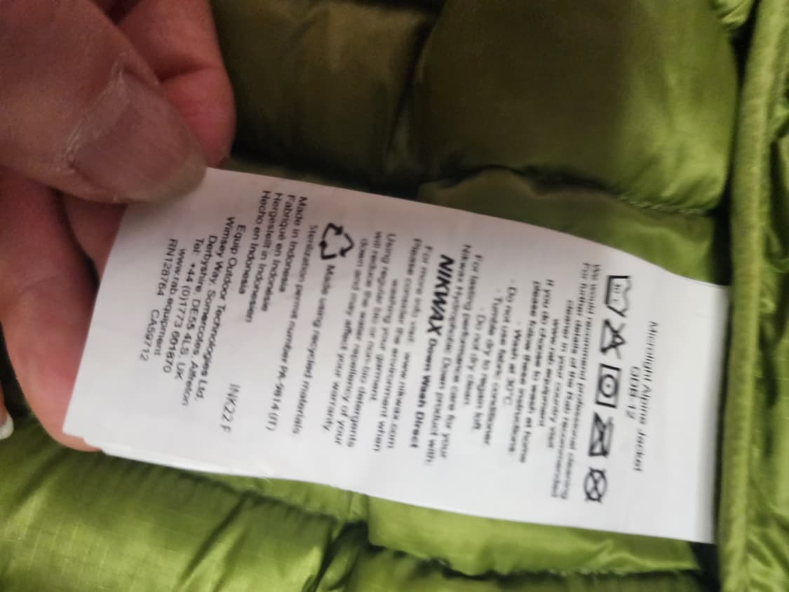 Rab 랩 경량 패딩 자켓 그린 L 상품이미지8