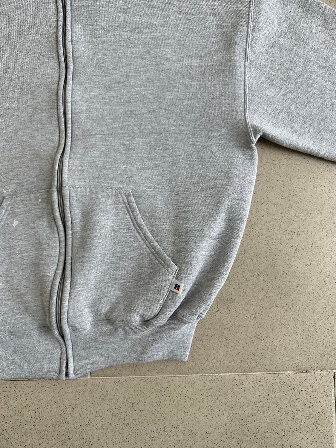 90s 빈티지 러셀 후드집업 그레이 L 상품이미지3