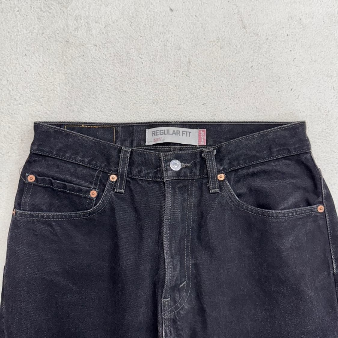 LEVI'S 505 블랙 데님 팬츠 W31 L32 상품이미지2