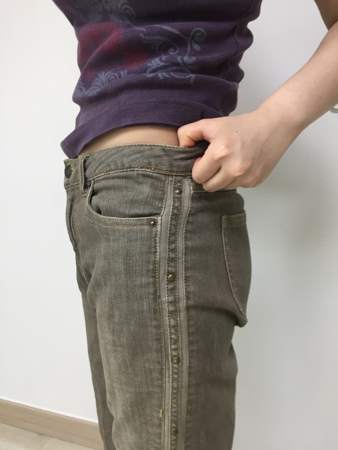stud side low waist bootcut denim 상품이미지3