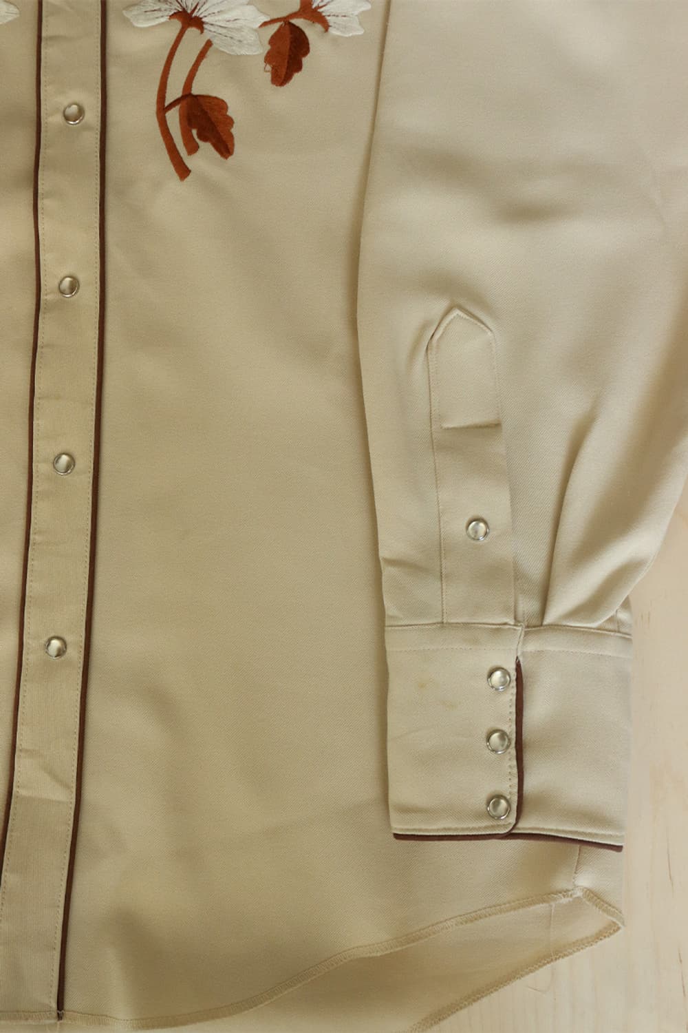 80s 카르만 플로럴 자수 웨스턴 셔츠 상품이미지5