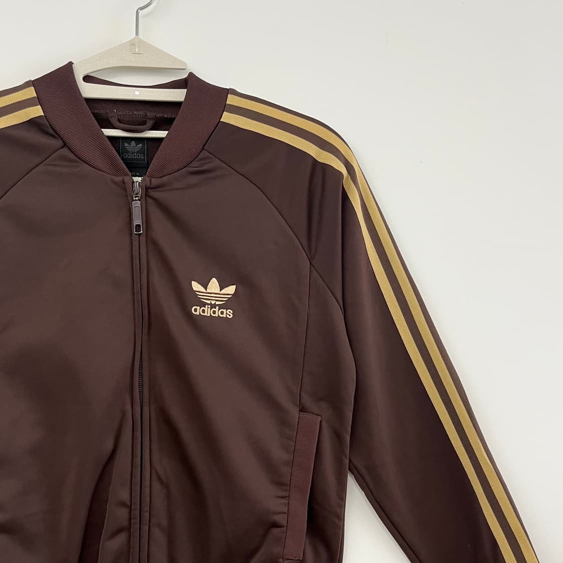 아디다스 딱붙핏 초코 브라운 트랙탑 져지 상품이미지4