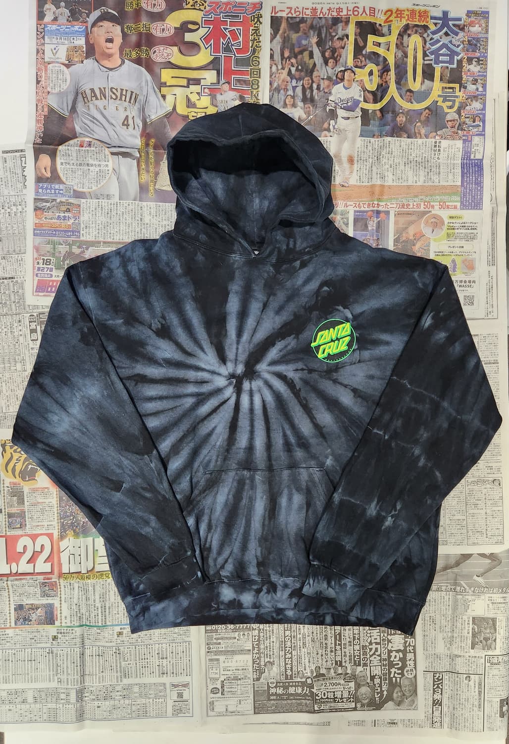 Santa Cruz 타이다이 후드티 XL 상품이미지1