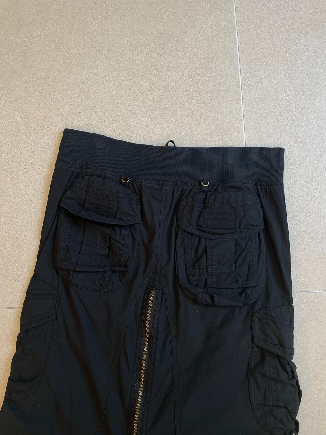 지퍼 블랙 롱스커트 상품이미지6