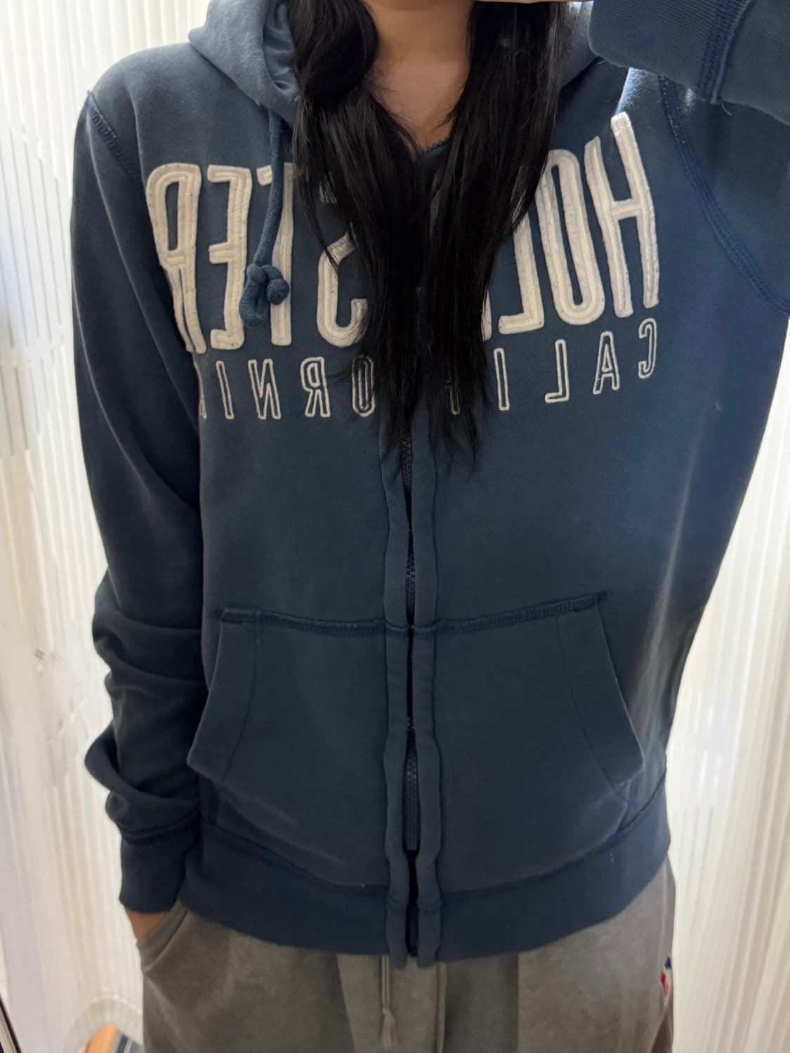 홀리스터 블루 후드집업 m 상품이미지1