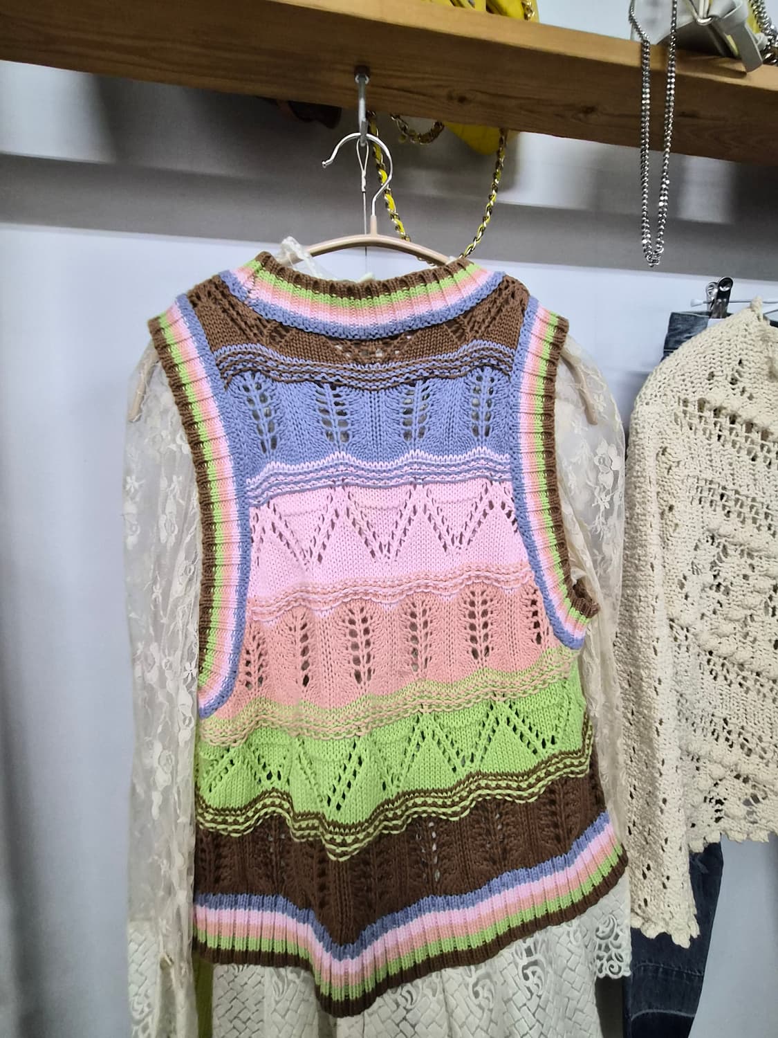 자라 솜사탕 컬러 니트. MARAN 퓨어울 니트5부팬츠 상품이미지5