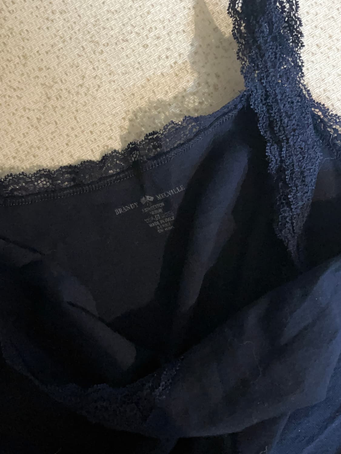 브랜디멜빌 레이스 나시 슬리브리스 탱크탑 네이비 상품이미지2